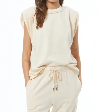 Young Fabulous & Broke Perla Relaxed Top In Vanilla In White