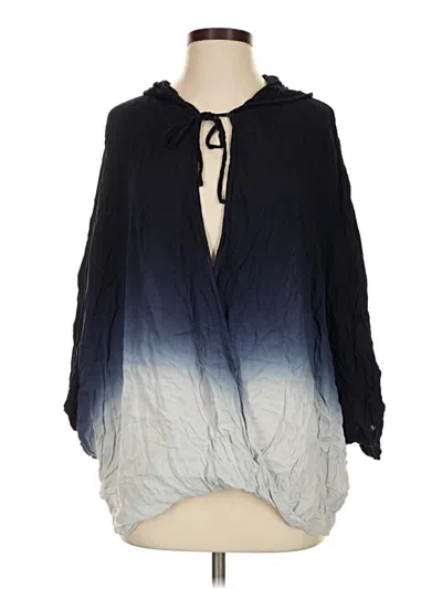 Pre-owned Young Fabulous & Broke Poncho In Blue