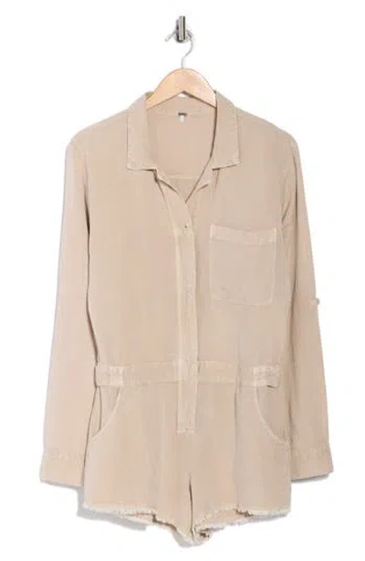 Young Fabulous & Broke Young, Fabulous & Broke Rea Frayed Short Romper In Neutral