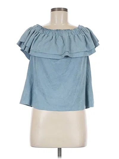Pre-owned Young Fabulous & Broke Sleeveless Blouse In Blue