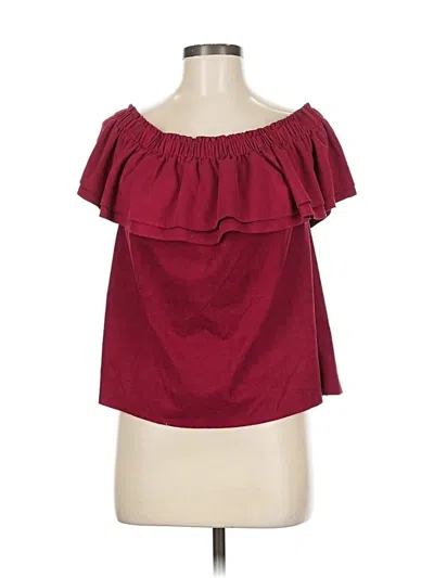 Pre-owned Young Fabulous & Broke Sleeveless Blouse In Burgundy