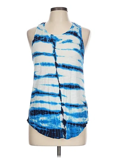 Pre-owned Young Fabulous & Broke Tank Top Blue Halter Neckline Tops