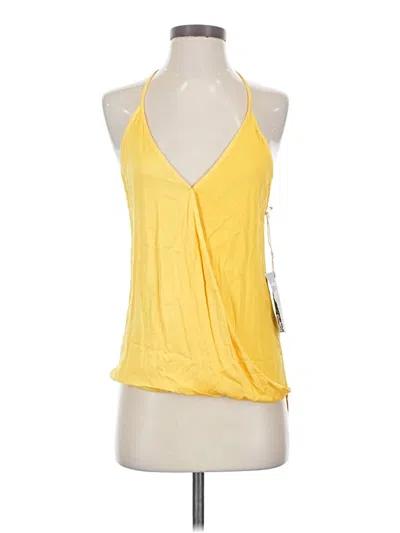Pre-owned Young Fabulous & Broke Tank Top Yellow Halter Neckline Tops