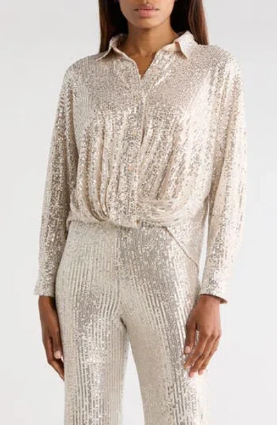 Young Fabulous & Broke Young, Fabulous & Broke Tourist Sequin Twisted Front Top In Multi