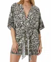 Young Fabulous & Broke Willa Wrap Mini Dress In Black In Black
