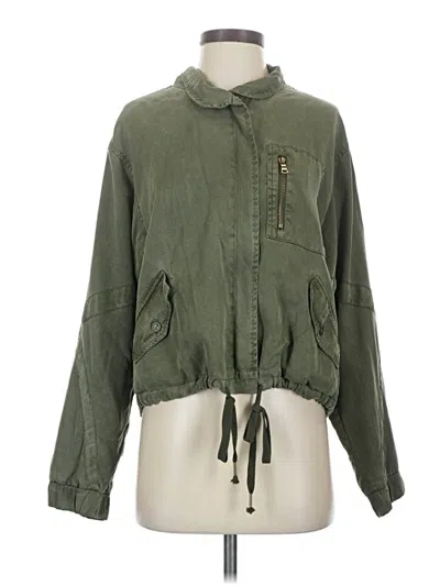 Pre-owned Young Fabulous & Broke Windbreaker Jacket In Green