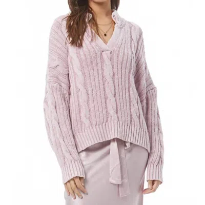 Young Fabulous & Broke Women's Auckland V-neck Sweater In Antique Violet Mineral In Gray