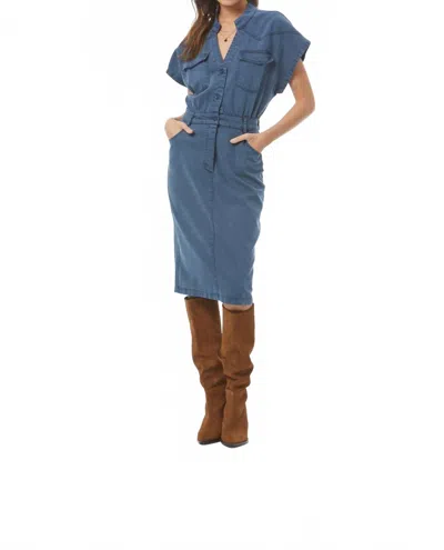 Young Fabulous & Broke Yorkshire Dress In Denim In Blue