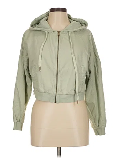 Pre-owned Young Fabulous & Broke Zip Up Hoodie In Green