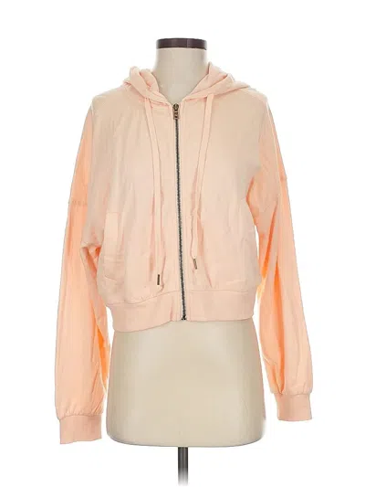 Pre-owned Young Fabulous & Broke Zip Up Hoodie In Pink