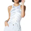 Young Fabulous & Broke Iggy Tank Top In Blue Fog In Blue