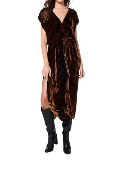Young Fabulous & Broke Kellyn Dress In Golden Tigers Eye In Multi