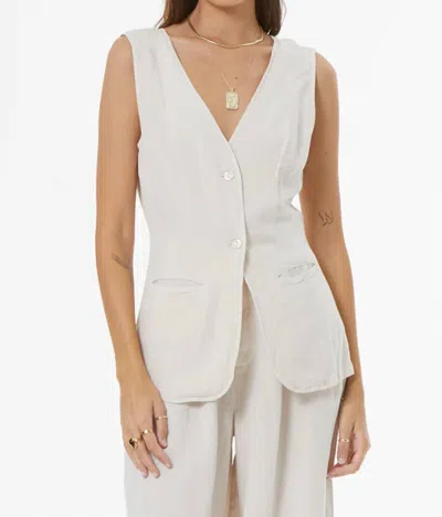 Young Fabulous & Broke Loa Vest In Sea Salt Pigment