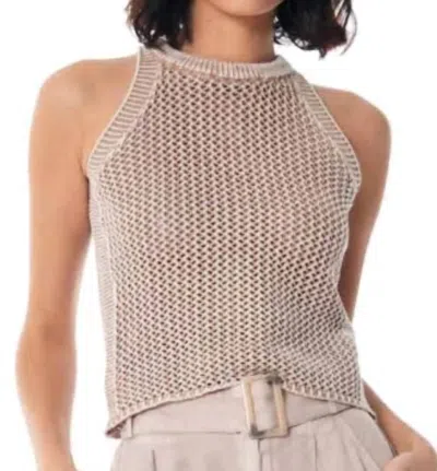Young Fabulous & Broke Shea Crochet Top In Mineral Wash Dune In Multi
