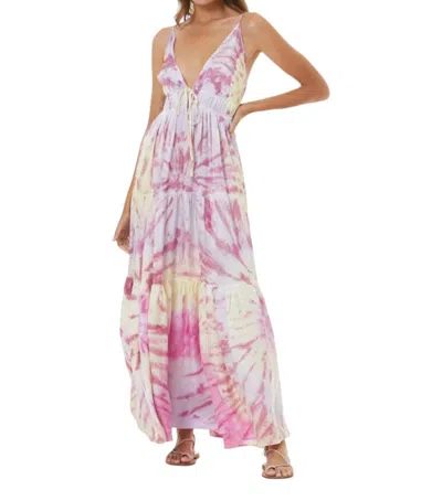 Young Fabulous & Broke Sienna Dress In Bordeaux Venus Wash In Multi