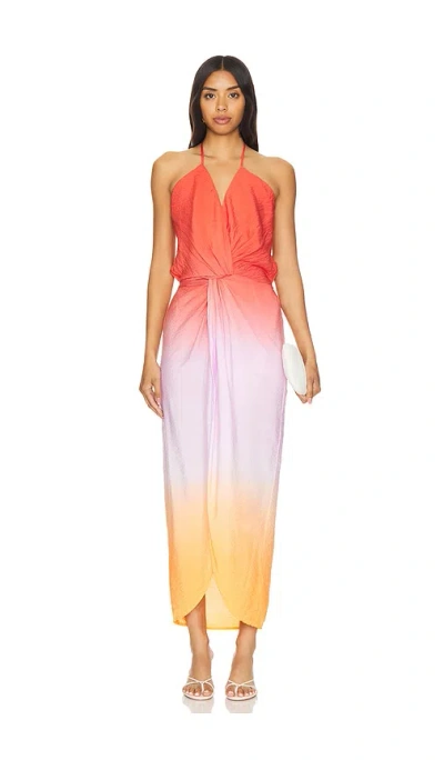 Young Fabulous & Broke Siren Slip Dress In Mandarin Ombre