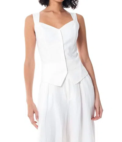 Young Fabulous & Broke Stayley Button Front Top In Bone Pigment In Multi