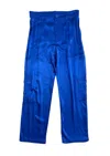 Young Fabulous & Broke Women's Satin Cargo Pants In Blue In Blue