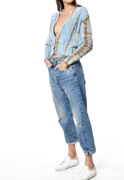 Young Fabulous & Broke Yfb Clark Crop Cardigan In Arctic Wash In Multi