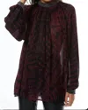 Young Fabulous & Broke Yule Top With Metal Trim In Jam Tigers Eye In Red