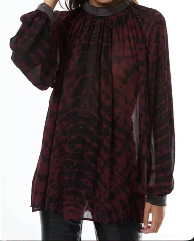 Young Fabulous & Broke Yule Top With Metal Trim In Jam Tigers Eye In Red