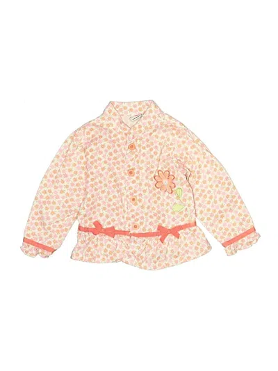 Pre-owned Young Hearts Kids' Long Sleeve Blouse In Orange