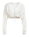 Young Poets Woman Top Ivory Size M Viscose, Polyester In White