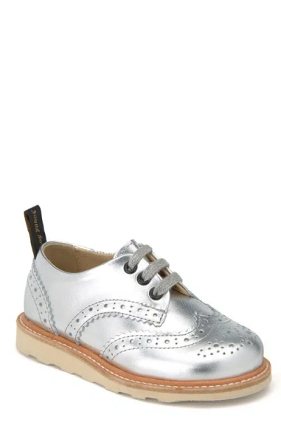 Young Soles Brando Kids Brogue Shoe In Silver