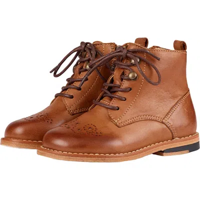 Young Soles Buster Kids Brogue Boot In Brown
