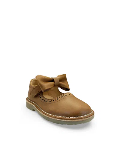 Young Soles Kids' Girls' Martha Bow Mary Jane Shoes - Toddler In Brown