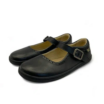 Young Soles Holly Barefoot Kids Mary Jane Shoe In Black
