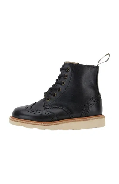 Young Soles Sidney Brogue Boot In Black