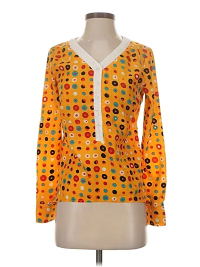 Pre-owned Young Threads Long Sleeve Blouse In Orange