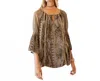 Young Threads Patchwork Peasant Top In Brown In Brown