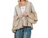 Young Threads Women's Kimono Voile Frill Shrug In Beige In Brown