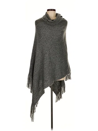 Pre-owned Young Usa Poncho In Gray