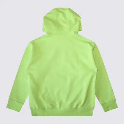 Young Versace Kids' Acid Lime Cotton Sweatshirt In Acid Multicolor