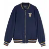 Young Versace Boys Blue Wool Medusa Varsity Jacket In Blue