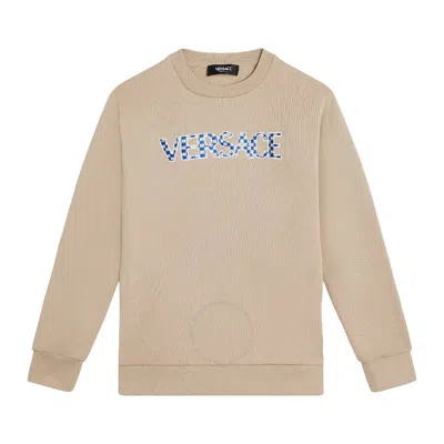 Young Versace Kids'  Boys Cotton Long-sleeves Crew Neck Shirt