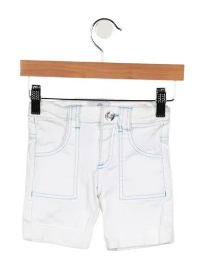 Pre-owned Young Versace Babies' Boys' Denim Shorts In White