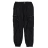 Young Versace Boys Elasticated Waistband Nylon Pants In Black
