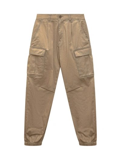 Young Versace Kids' Cargo Pants In Beige