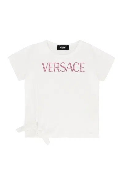 YOUNG VERSACE COTTON CREW-NECK T-SHIRT