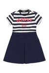 Young Versace Cotton Mini-dress In Blue