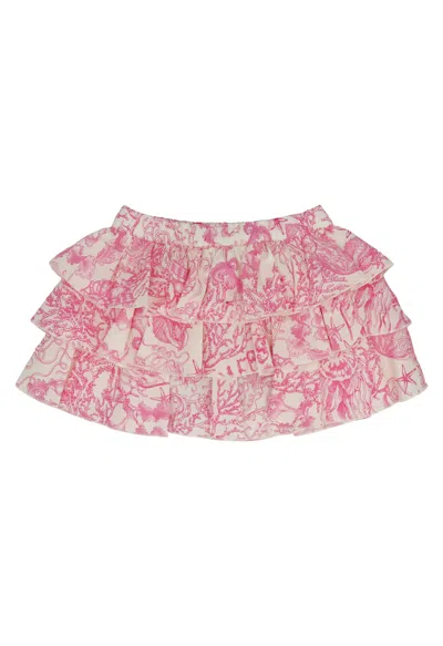 Young Versace Kids' Cotton Skirt In Multi