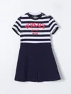 Young Versace Cotton Mini-dress In Blue