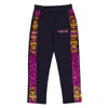 Young Versace Girls Barocco Crocodile Logo Sweatpants In Black