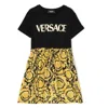 Young Versace Dress  Kids Color Black In Gold Tone/black
