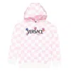 Young Versace Girls Logo Embroidered Hoodie In White