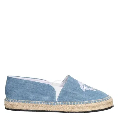 Young Versace Girls Medusa Denim Espadrilles In Blue